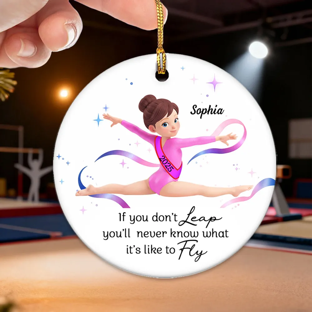 Ceramic Ornament with Inspirational Gymnast Quote - Sweet Holiday Keepsake and Creative Gift for a Young Gymnast - Image 9