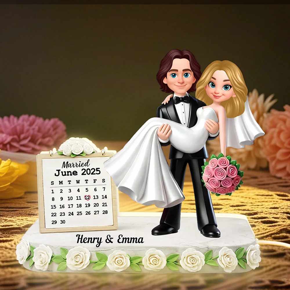 Custom Married Date Acrylic Light Box, Cute Bride and Groom Night Light, Cozy Bedroom Decor, Memorable Couple Gift - Image 5
