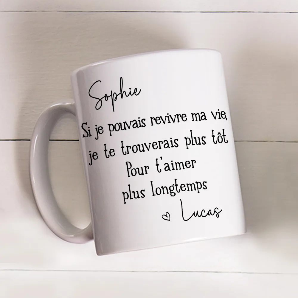 Ceramic Mug With Romantic French Love Message Personalized for Your Partner A Sweet Everyday Coffee Gift - Image 2