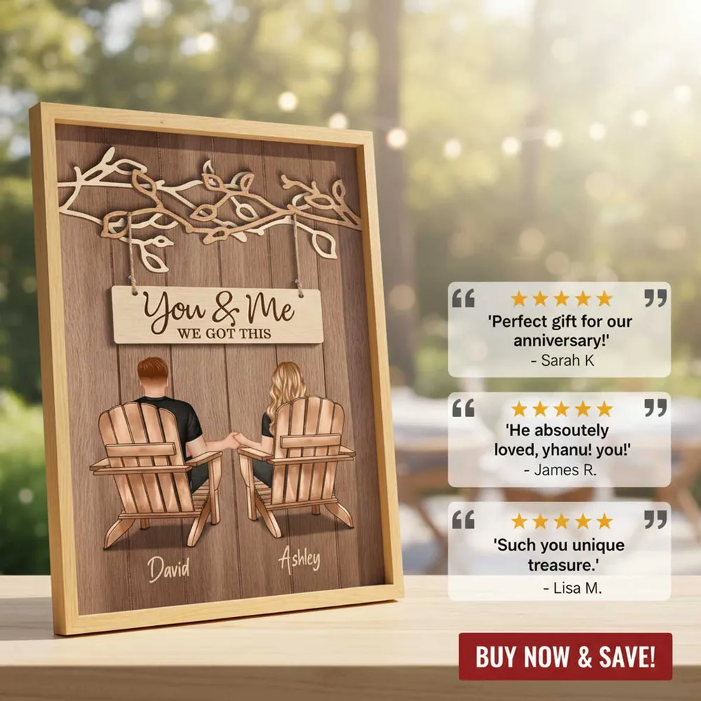 Couple Holding Hands Poster with 'You & Me We Got This' Quote, Personalized Romantic Wall Art, Creative Gift - Image 11