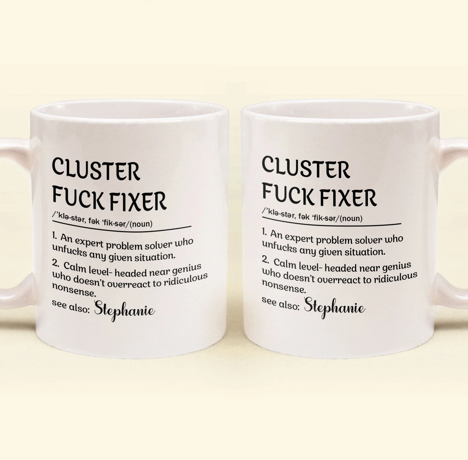 Ceramic Mug With Funny Problem Solver Quote, Personalized One Of A Kind Gift for Friends or Coworkers, Daily Coffee Humor - Image 6