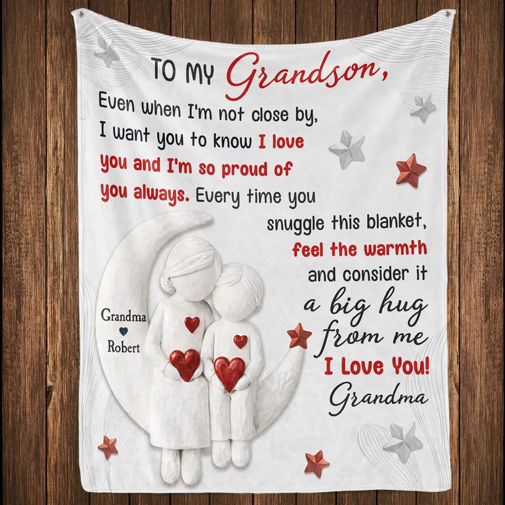 To My Grandson Fleece Blanket I Want You To Know How Much I Love You Unique Gift From Grandma - Image 3
