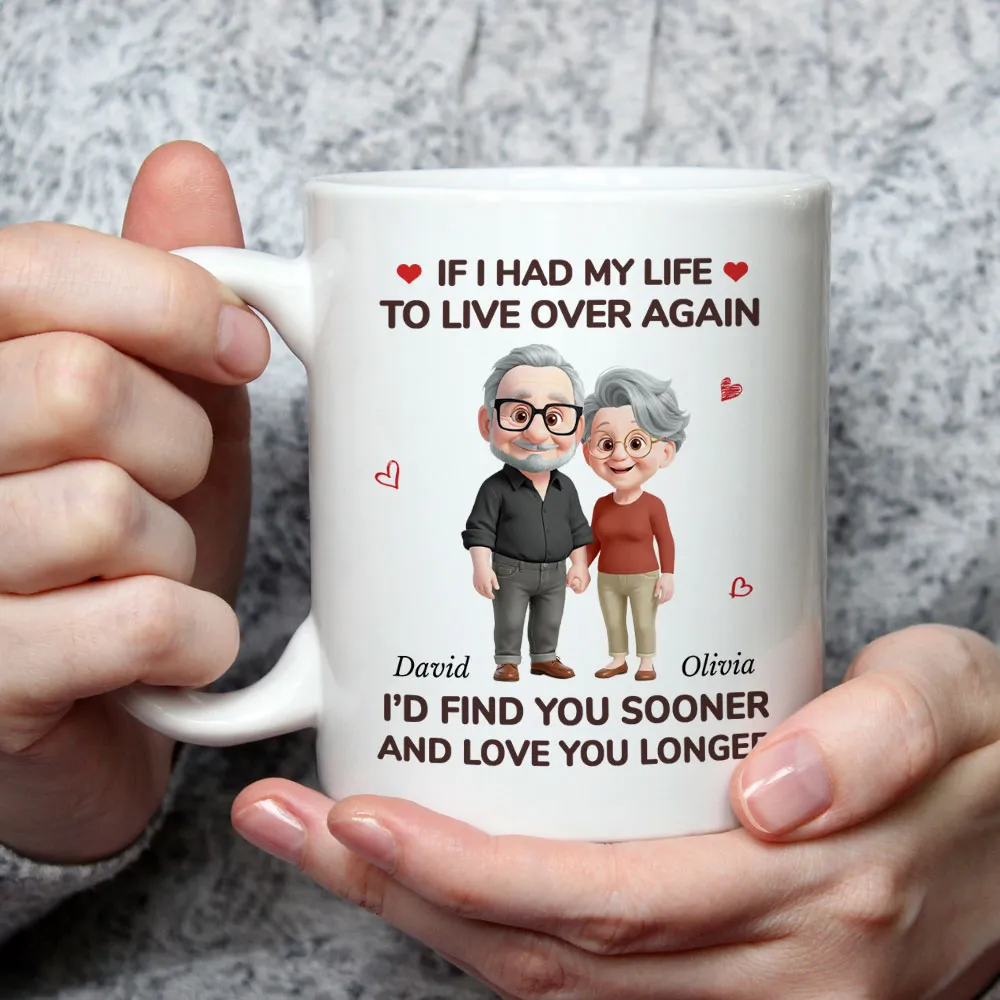 Ceramic Mug Personalized for Couples, If I Had My Life to Live Over Again Quote, Heartwarming Valentine Gift - Image 2