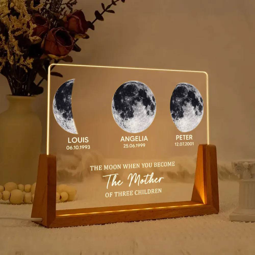 Custom Moon Night LED Light Frame for Mom, Cozy Living Room Accent with Sweet Message, Thoughtful Gift - Image 8