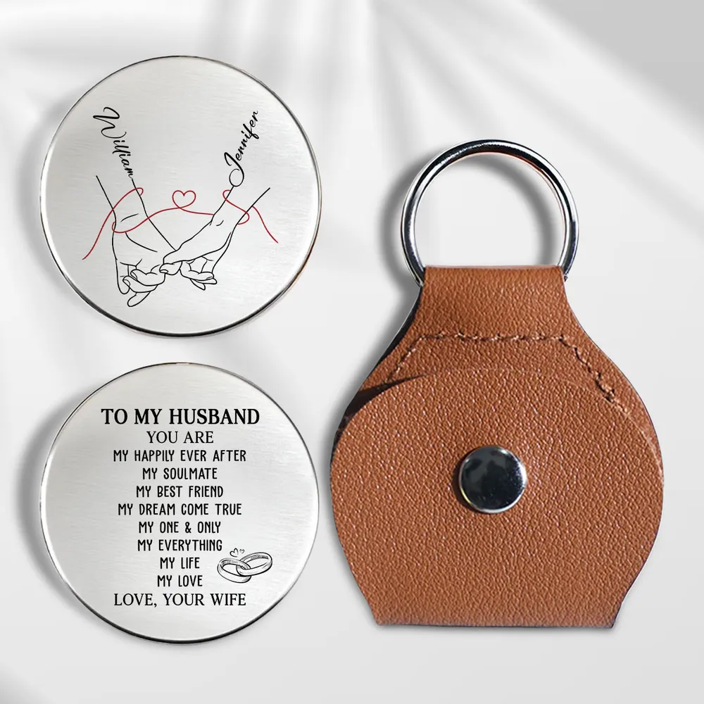 Personalized Pocket Hug Coin Pocket Hug for Wife, Holding Hands Line Art Love Token, Unique Romantic Gift Keepsake - Image 7