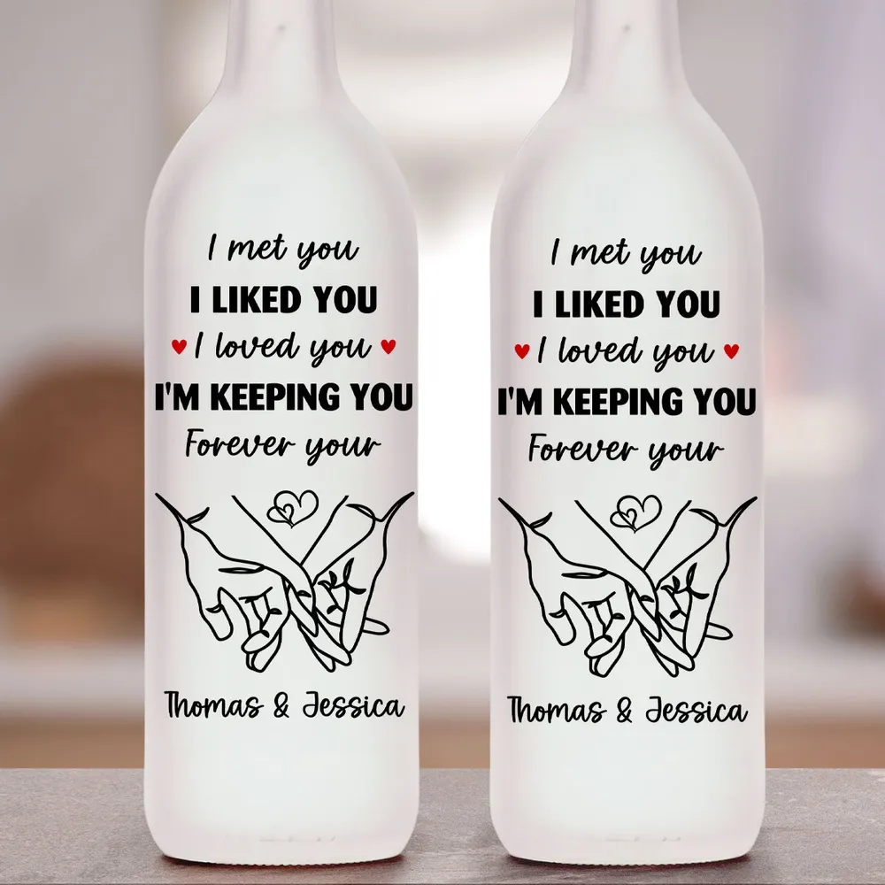 Personalized Bottle Lamp With I Am Keeping You Quote, Warm Glow Bedroom Decor, Unique Romantic Gift for Couples - Image 6