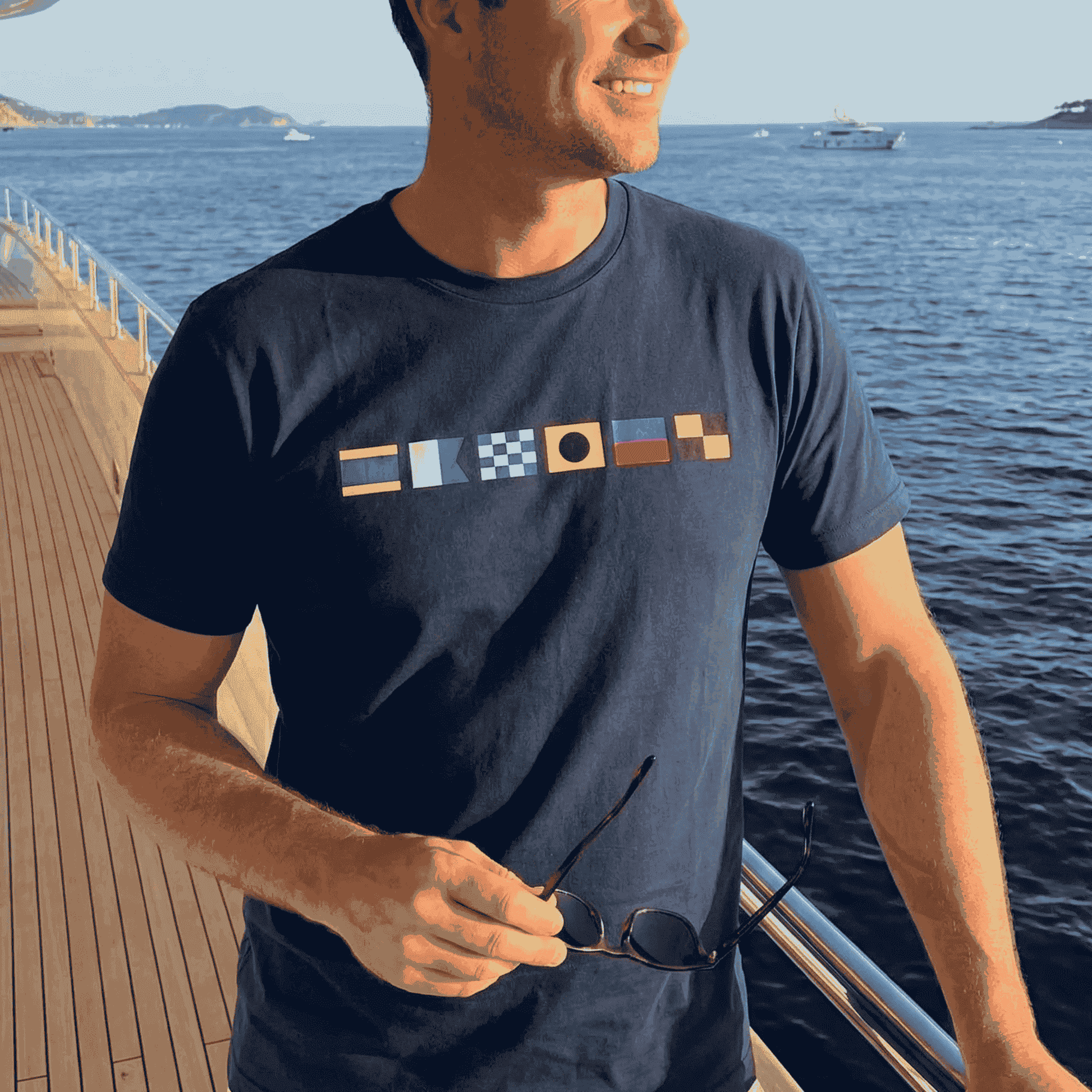 Nautical Signal Flags Classic Tee, Personalized for Your Name, Beachy Everyday Style, Thoughtful Gift - Image 4
