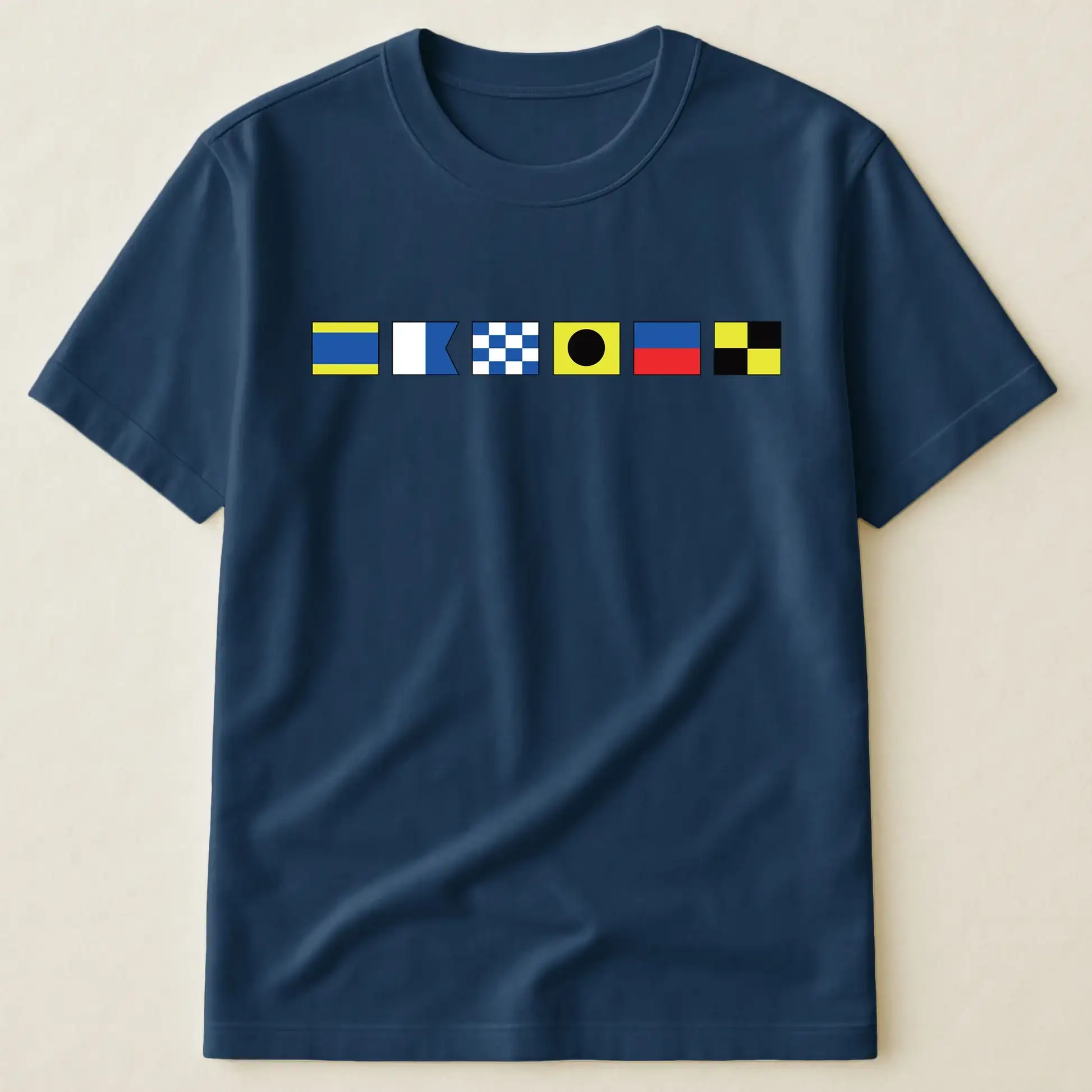 Nautical Signal Flags Classic Tee, Personalized for Your Name, Beachy Everyday Style, Thoughtful Gift - Image 6