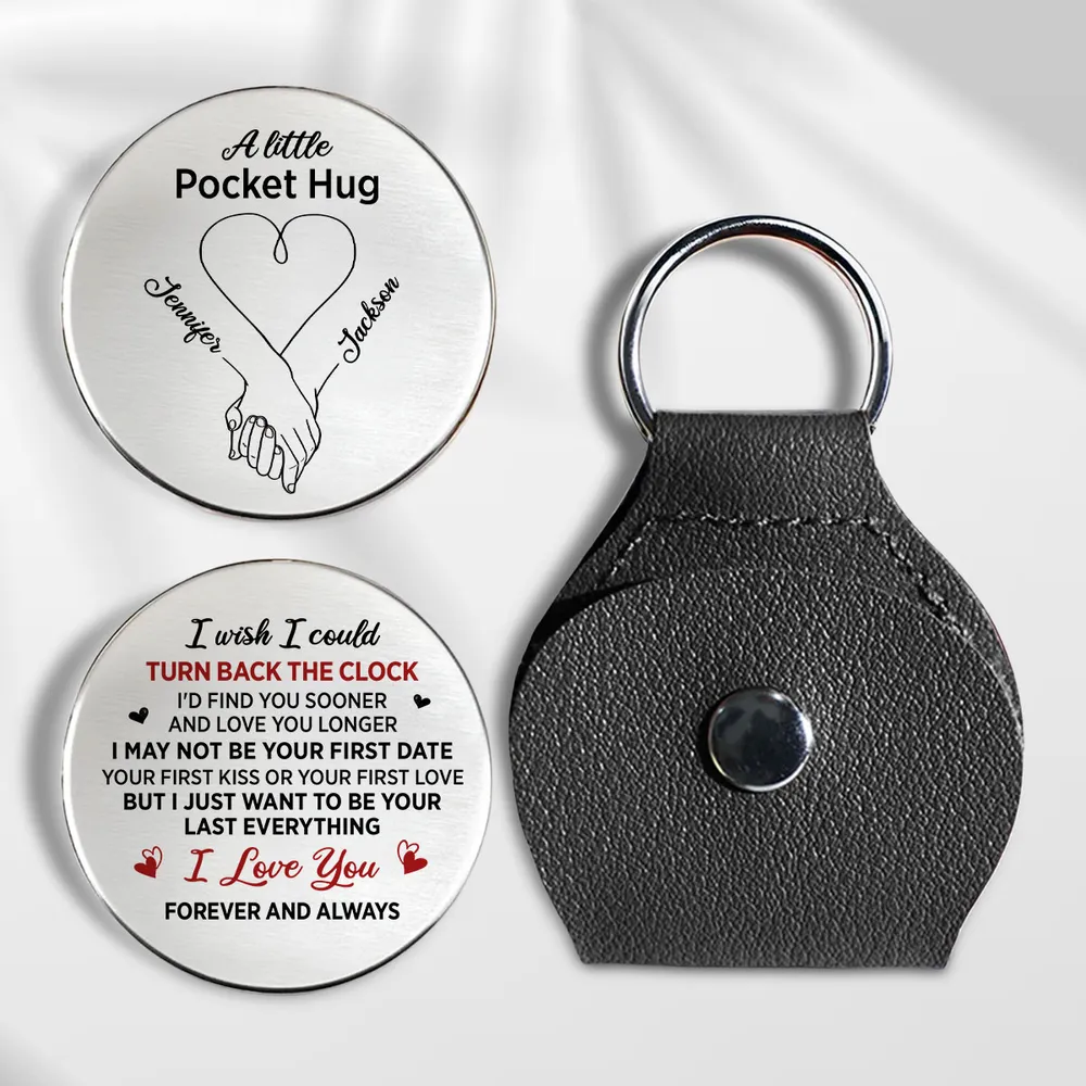 Personalized Pocket Hug Token with Holding Hands Heart Design, Everyday Love Keepsake, Unique Romantic Gift - Image 3