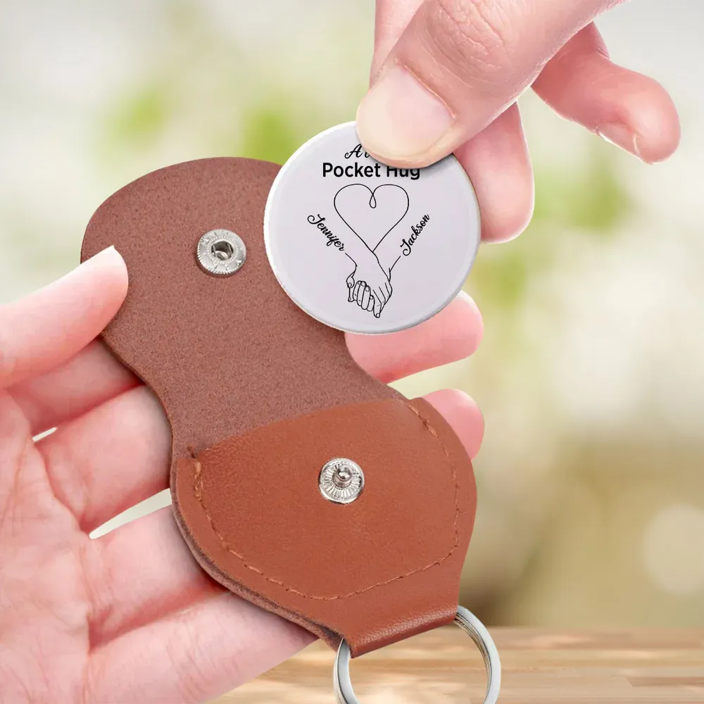 Personalized Pocket Hug Token with Holding Hands Heart Design, Everyday Love Keepsake, Unique Romantic Gift - Image 5