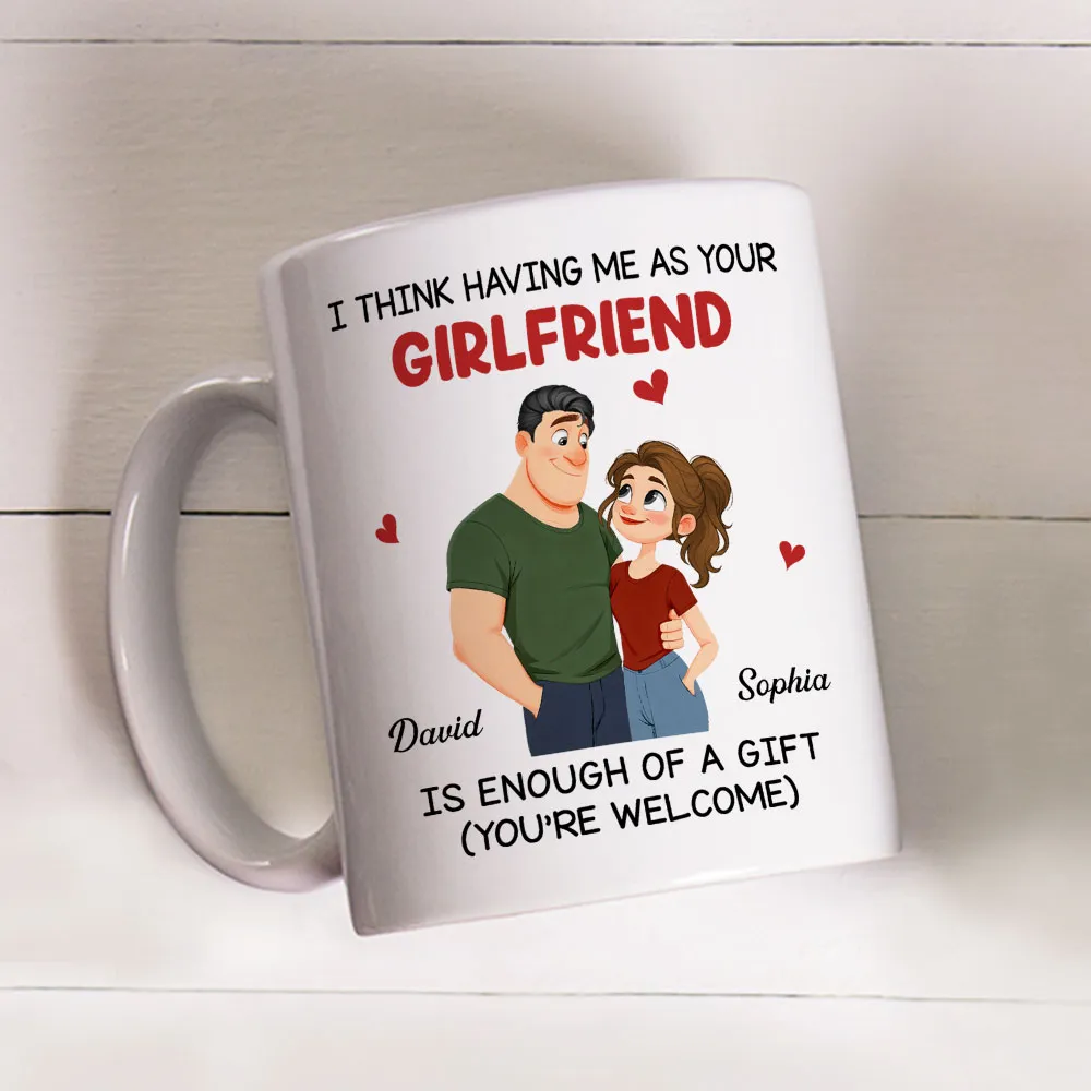 Ceramic Mug Personalized With Playful Girlfriend Quote Cute Couple Design A Unique Romantic Gift For Him - Image 6