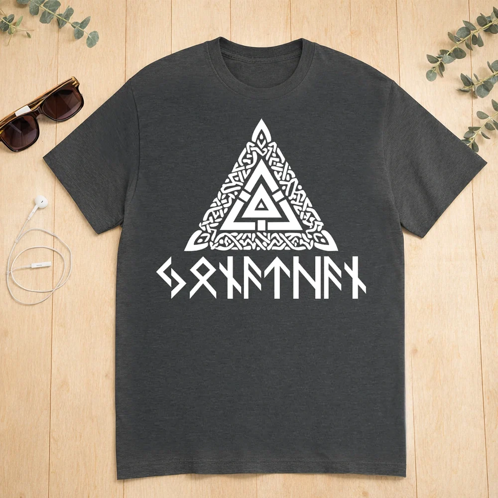 Mystic Rune Triangle Classic Tee, Personalized Custom Graphic for Travel and Gym, Unique Creative Gift for Minimalist Style Fans