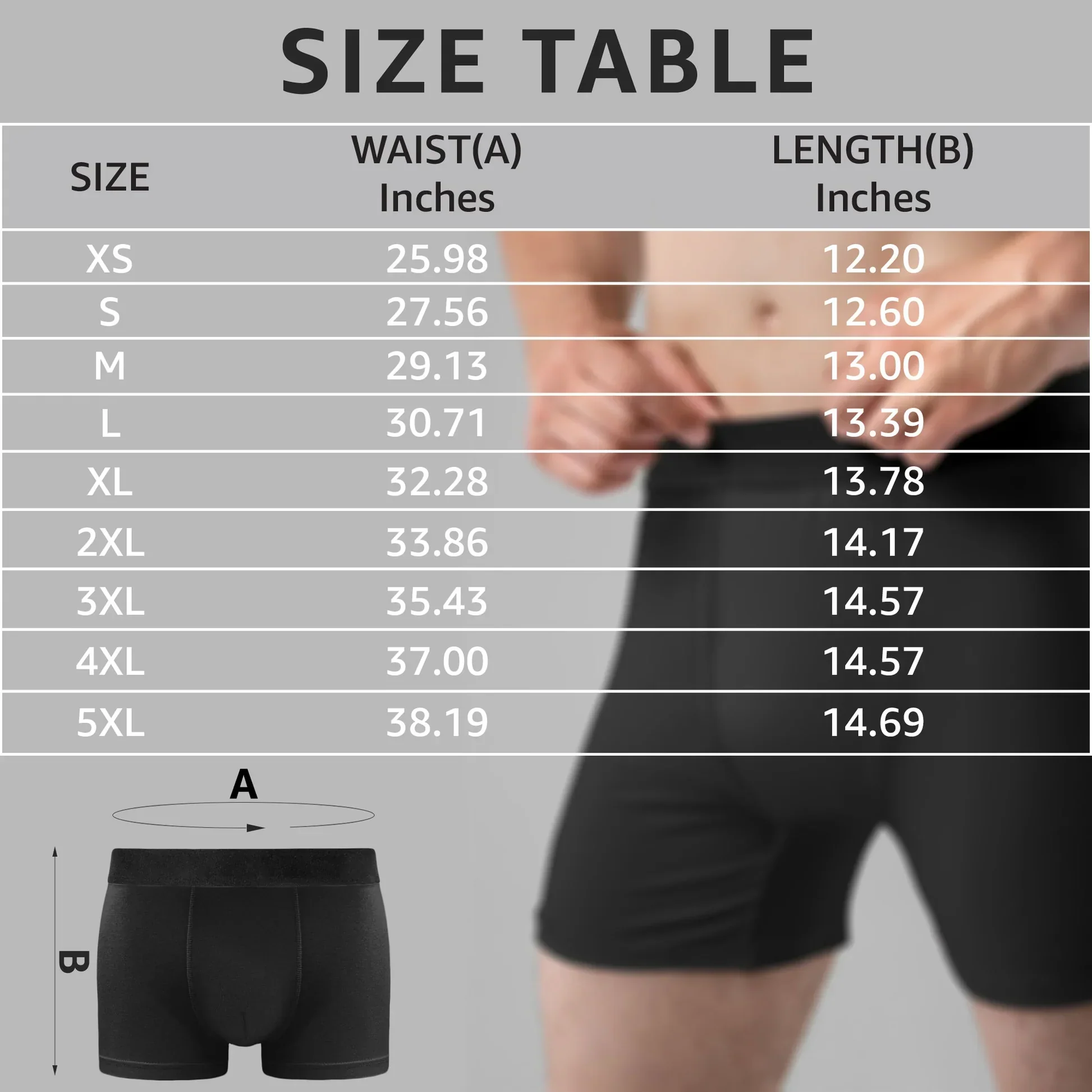Personalized Men's Boxer Briefs with Cute Cartoon Couple & Hearts, Funny Romantic Gift for Boyfriend or Husband - Image 4
