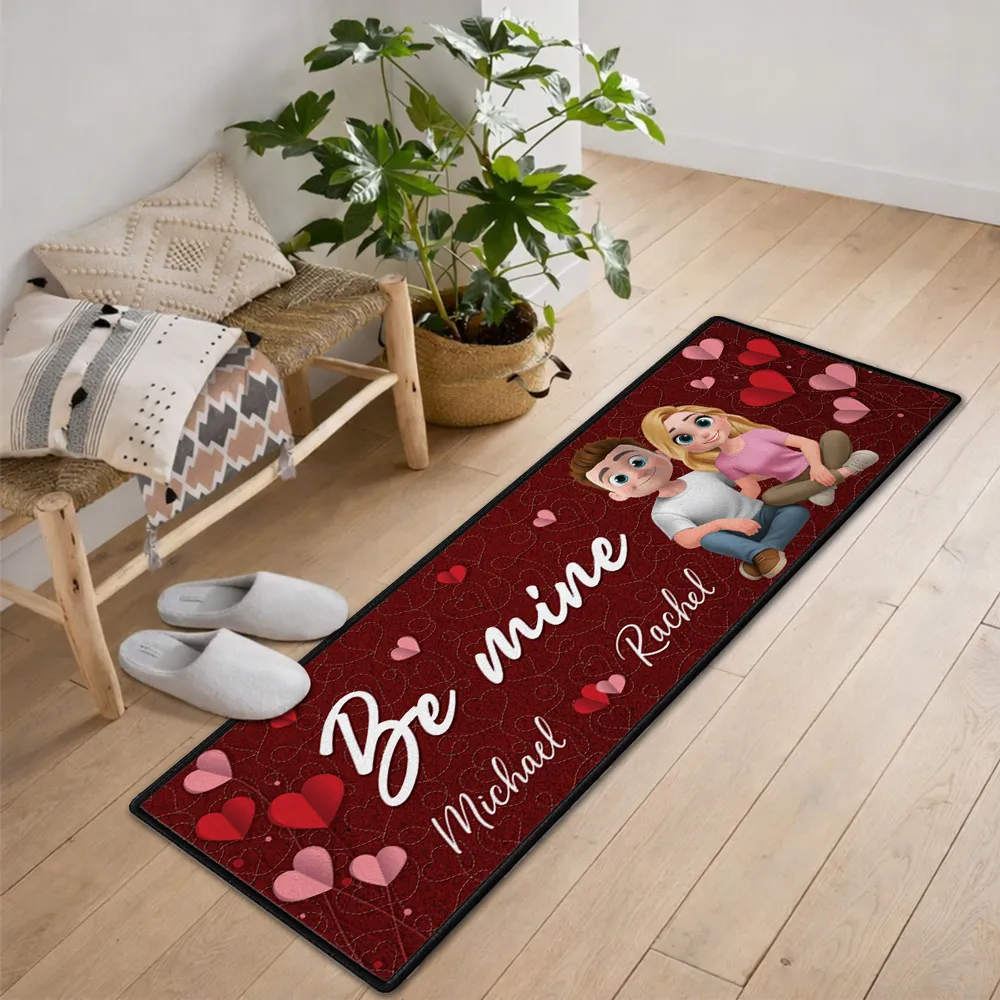 Personalized Standard Doormat Be Mine Heart Design for Couples - Unique Romantic Gift for Home Entryway - Image 4