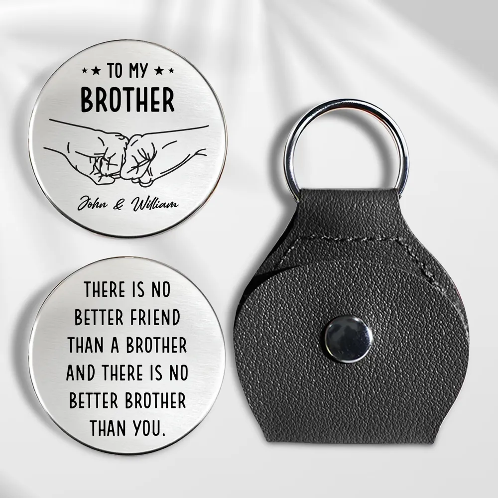 Pocket Hug for Brother, 'There Is No Better Friend Than a Brother' Message Token, Personalized Keepsake Gift - Image 2