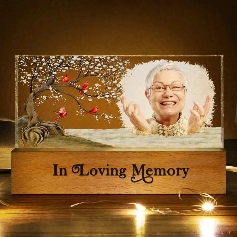 Personalized Block LED Light Plaque Memorial Photo Night Light With 'I'm Always With You' Cozy Glow Unique Sympathy Gift - Image 3
