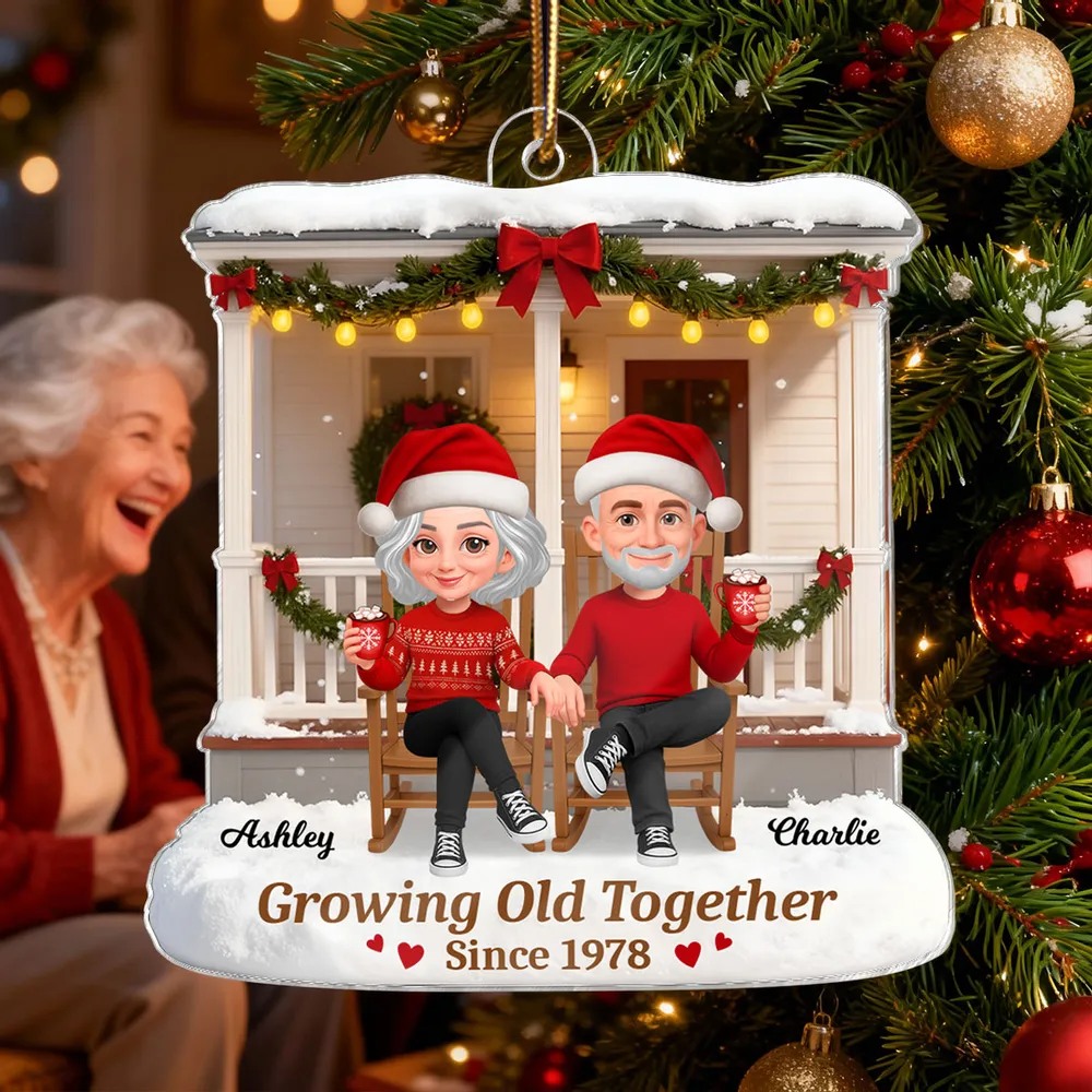 Acrylic Ornament Personalized Growing Old Together Couple Keepsake Warm Home Decor Gift for Partners - Image 9