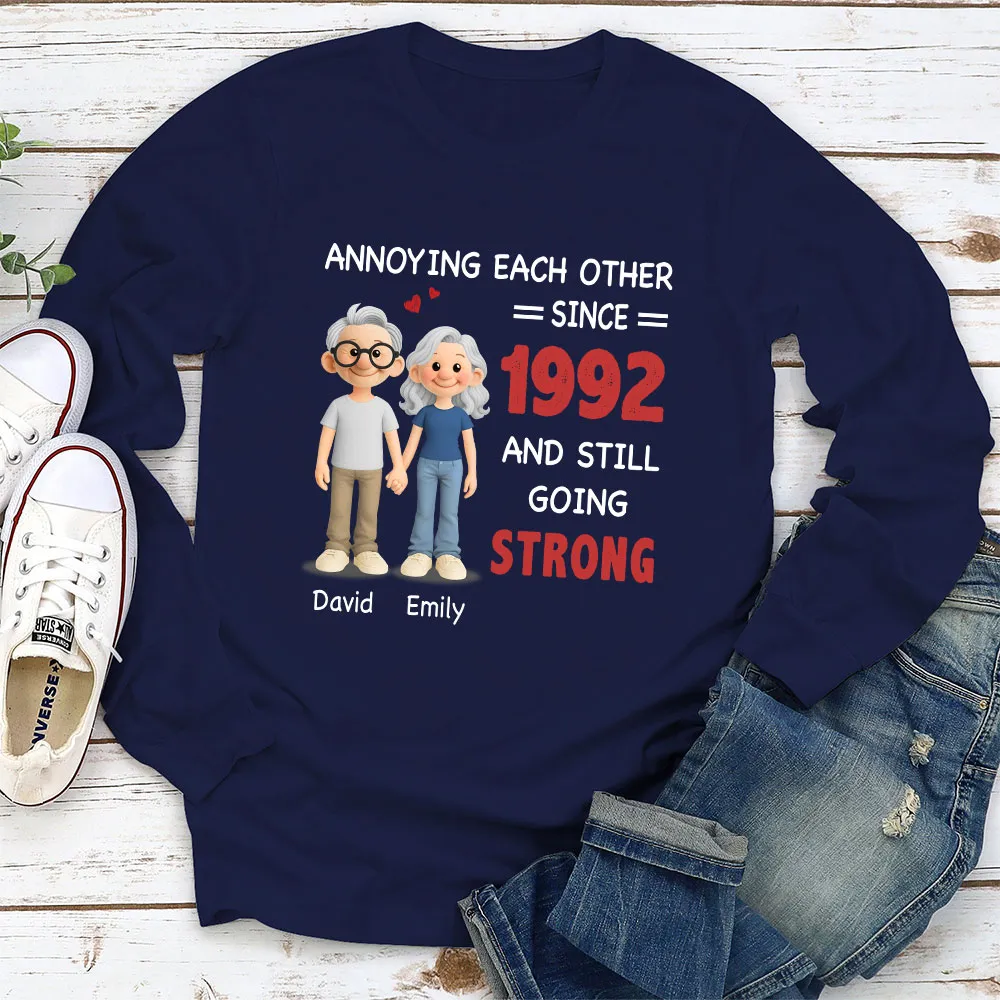 Personalized Annoying Each Other Still Going Strong Classic Tee for Couples, Cute Cartoon Gift - Image 4