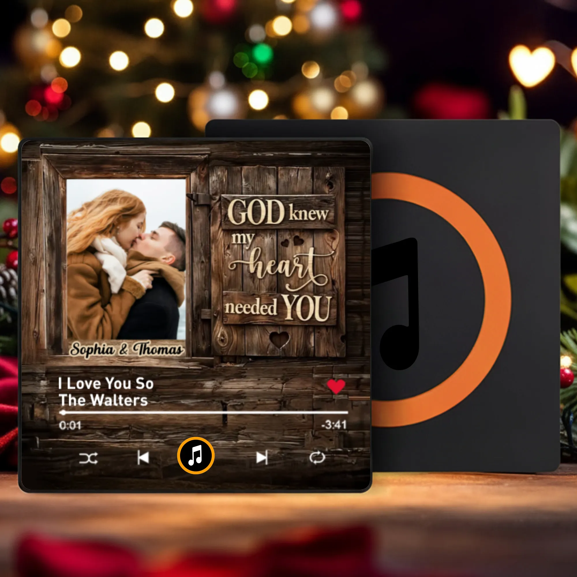 God Knew My Heart Needed You Acrylic Music Magnet Romantic Couple Keepsake For Fridge Display A Heartfelt Unique Gift