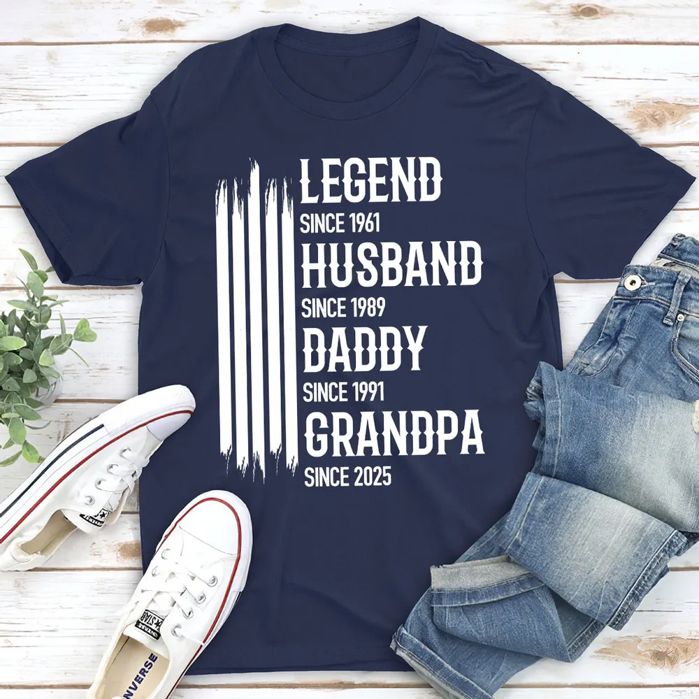 Legend Husband Daddy Grandpa Classic Tee Personalized Family Pride Shirt Unique Gift for Him - Image 4