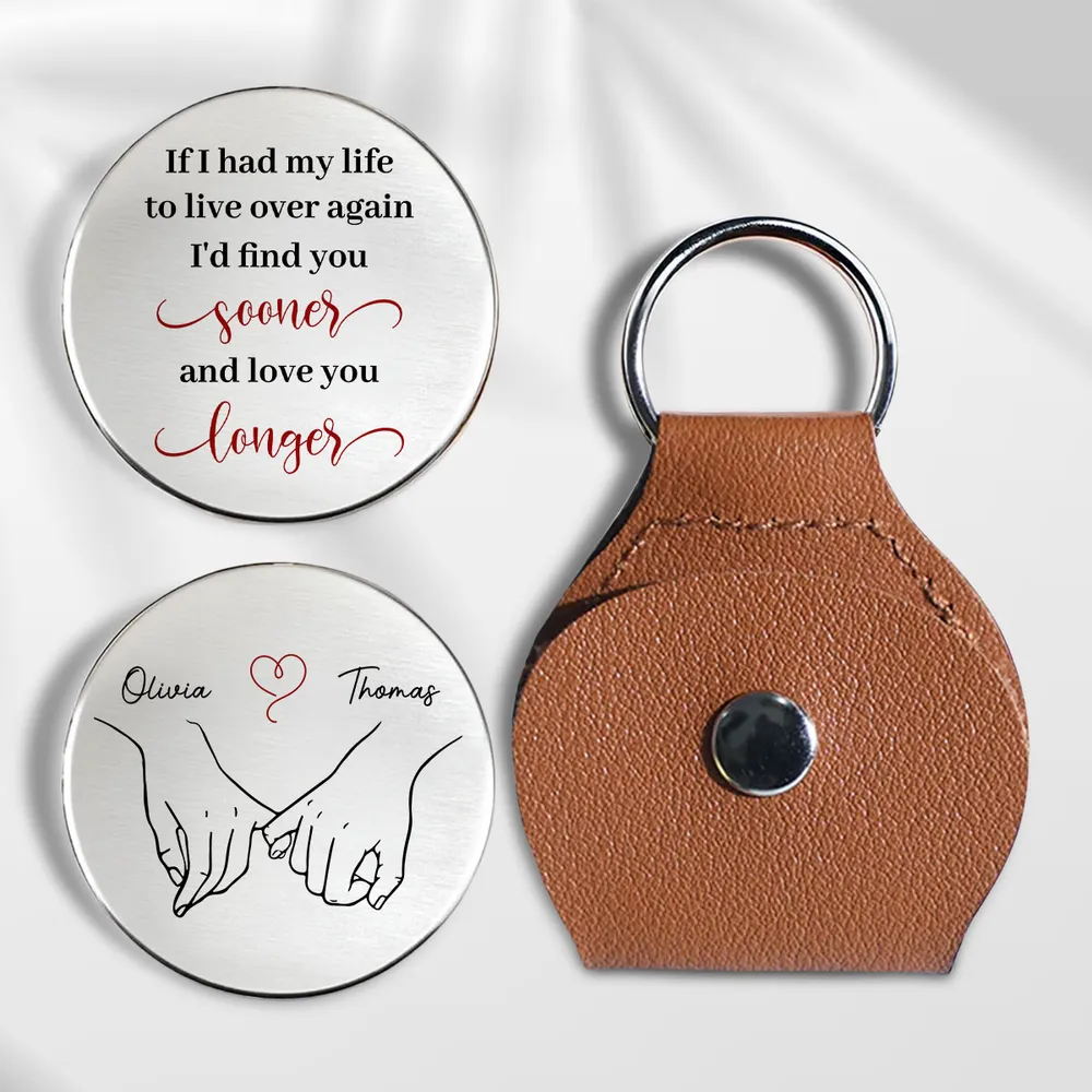 Personalized Pocket Hug With Custom Message and Couple Handholding Sketch Unique Romantic Gift for Him or Her - Image 2