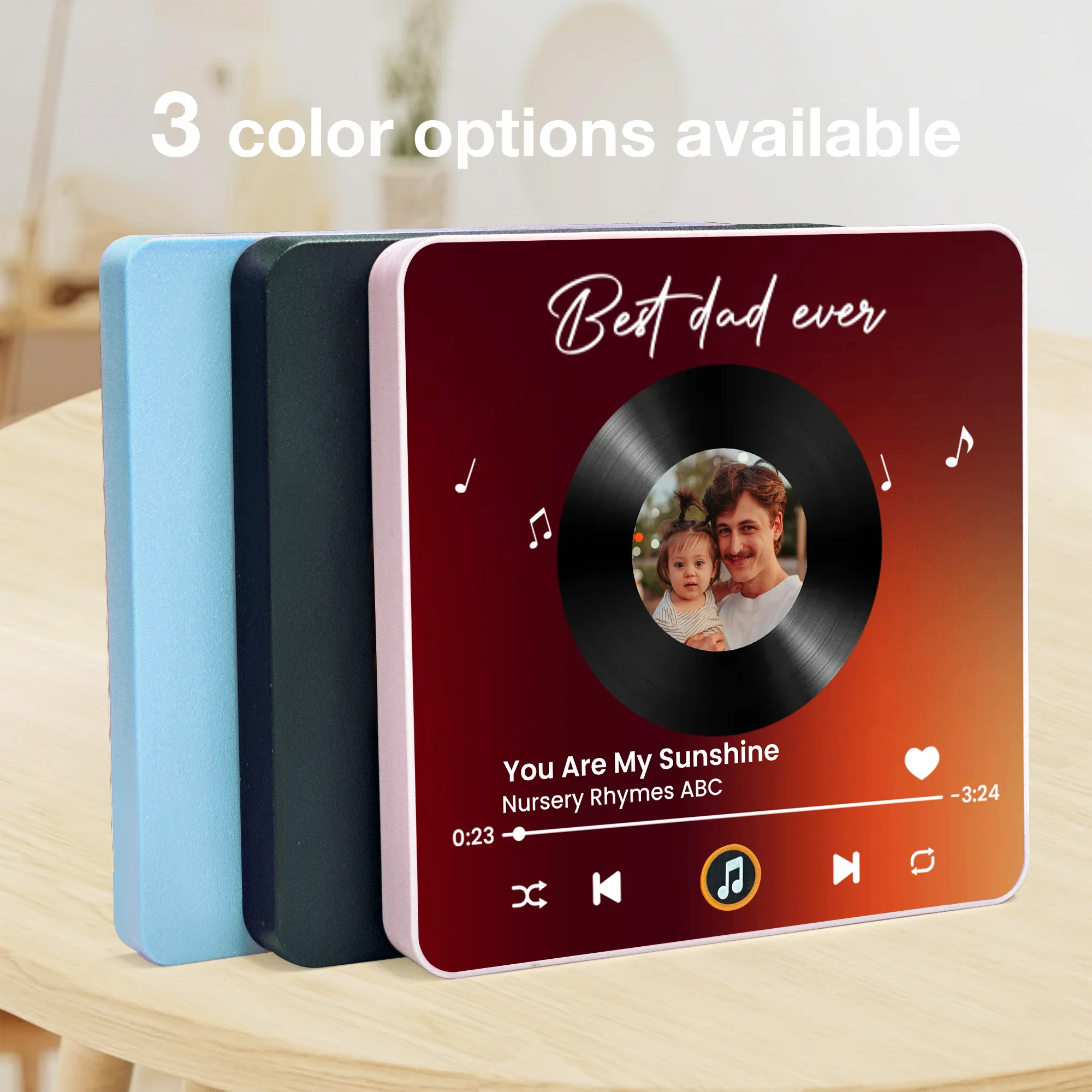 Personalized Acrylic Music Magnet With Photo & Song Look, Best Dad Ever Fridge Decor, Unique Father's Day Gift - Image 6