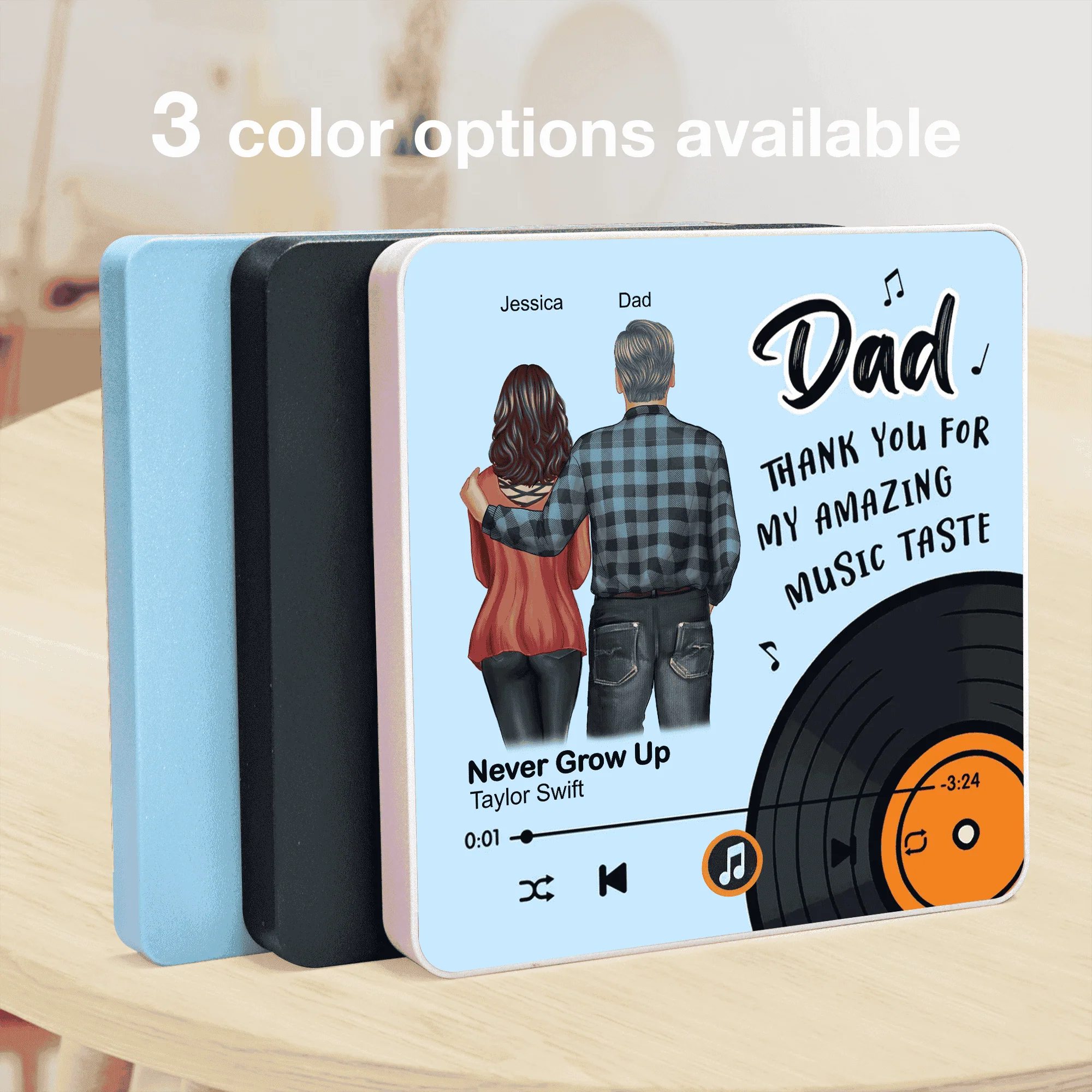 Personalized Acrylic Music Magnet with Dad Song Art, Cute Fridge Decoration, Unique Gift for Dad - Image 5