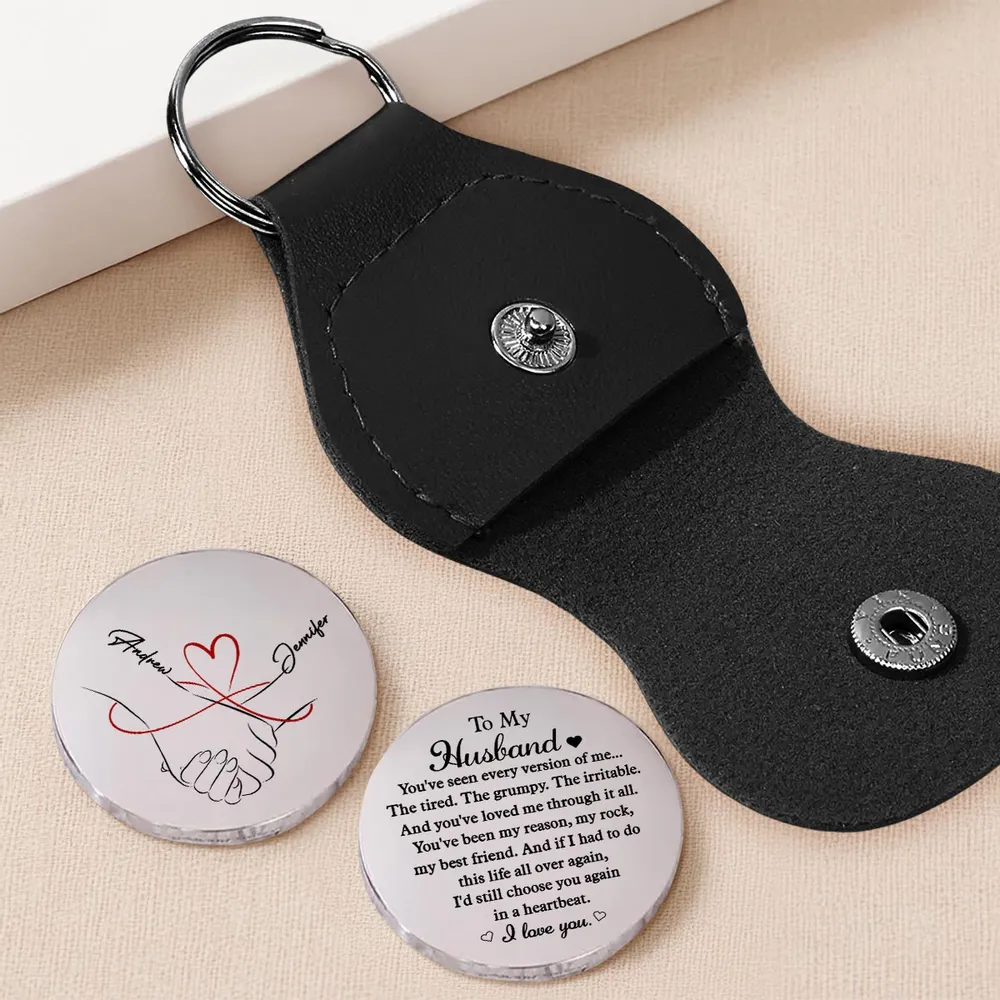 Pocket Hug for Husband with Sweet Love Note Feel - Personalized Keepsake Gift He Can Carry Every Day - Image 2