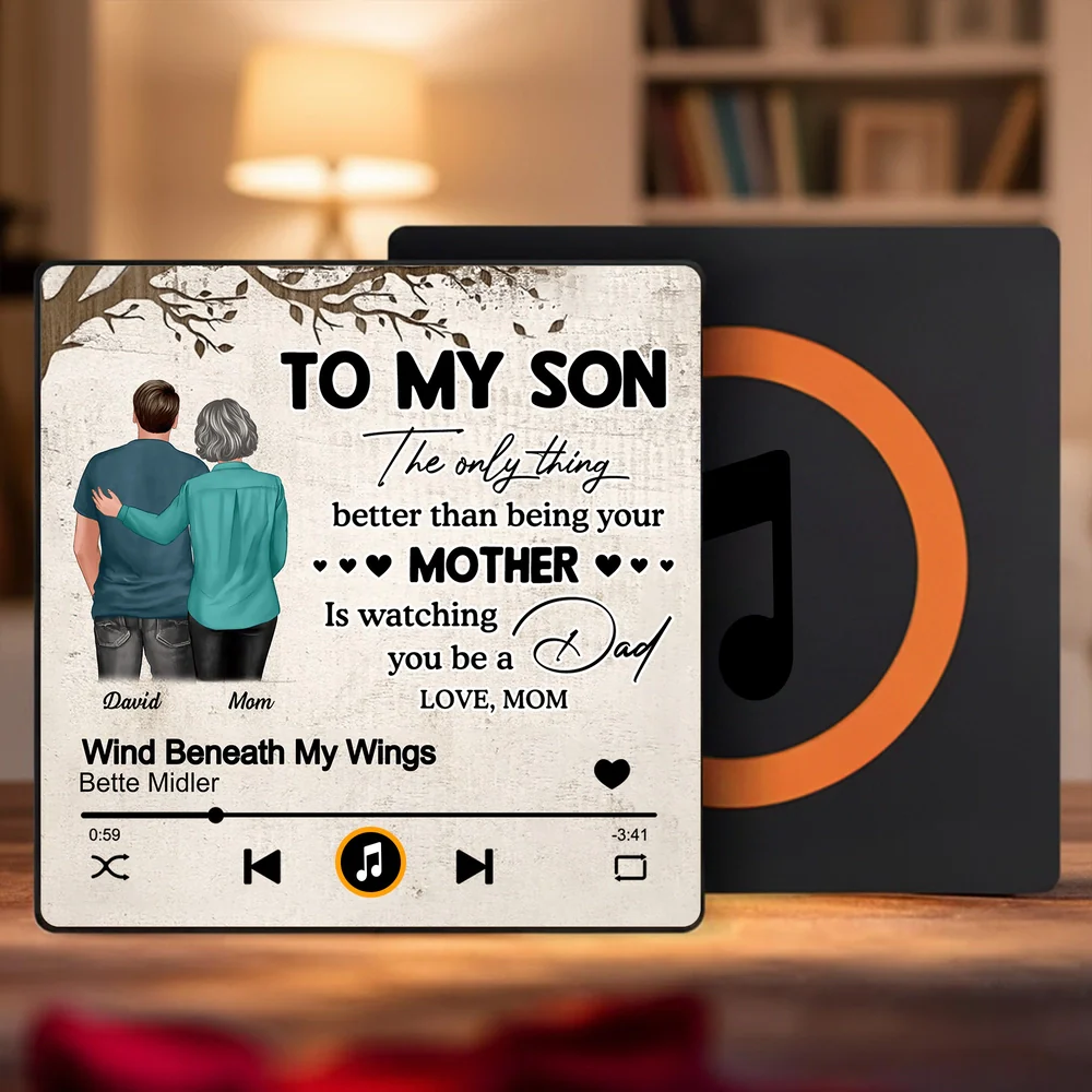 Acrylic Music Magnet Personalized To My Son Keepsake Fridge Decor Unique Gift From Mom