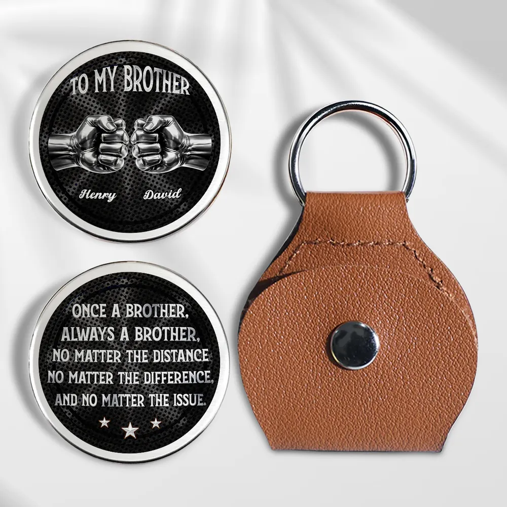 Personalized Pocket Hug Token for Brother, Fist Bump Design, Unique Everyday Keepsake Gift He Can Carry - Image 5