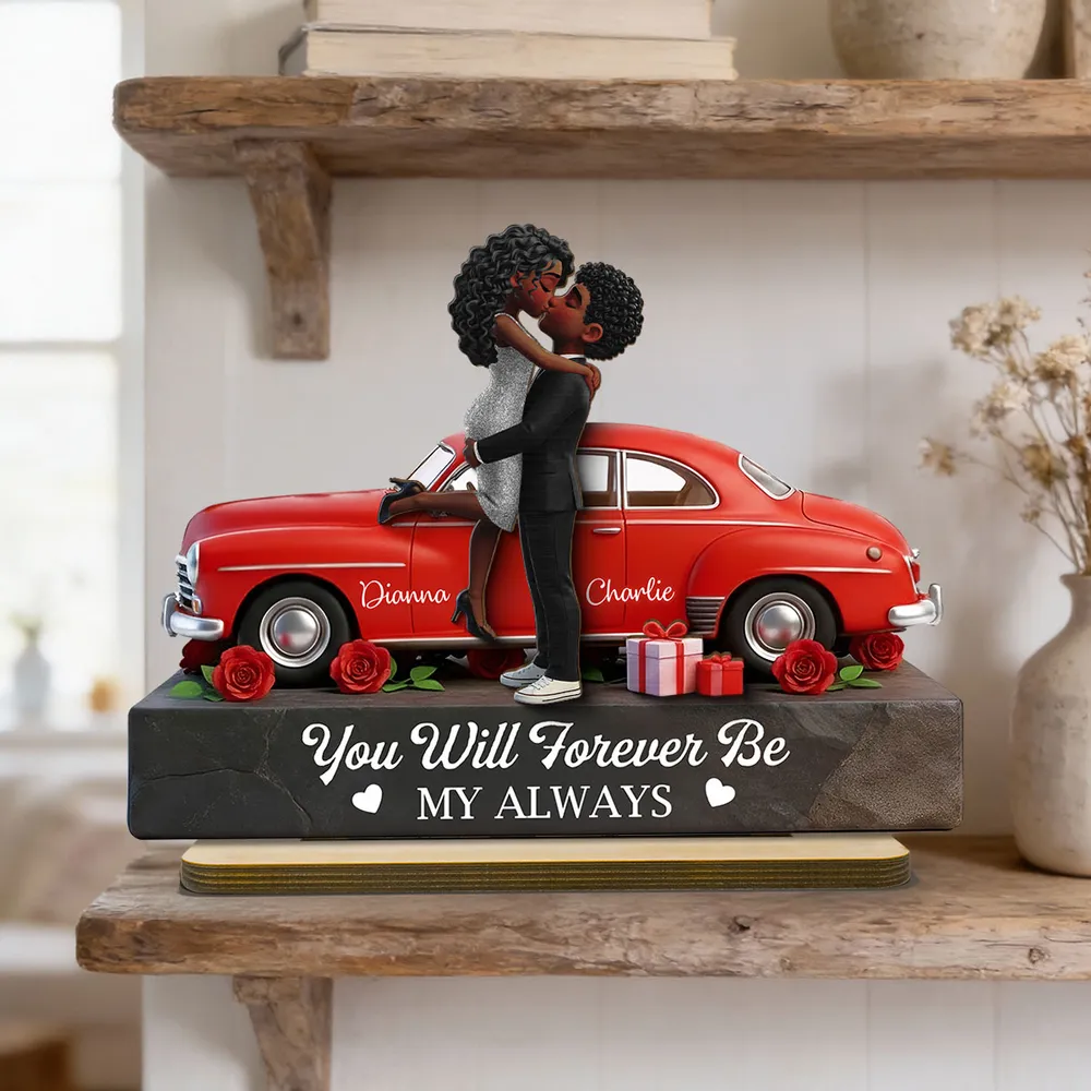 You Will Forever Be My Always Personalized 2-Layer Wooden Plaque Sweet Couple Kiss Scene Heartfelt Anniversary Gift - Image 9