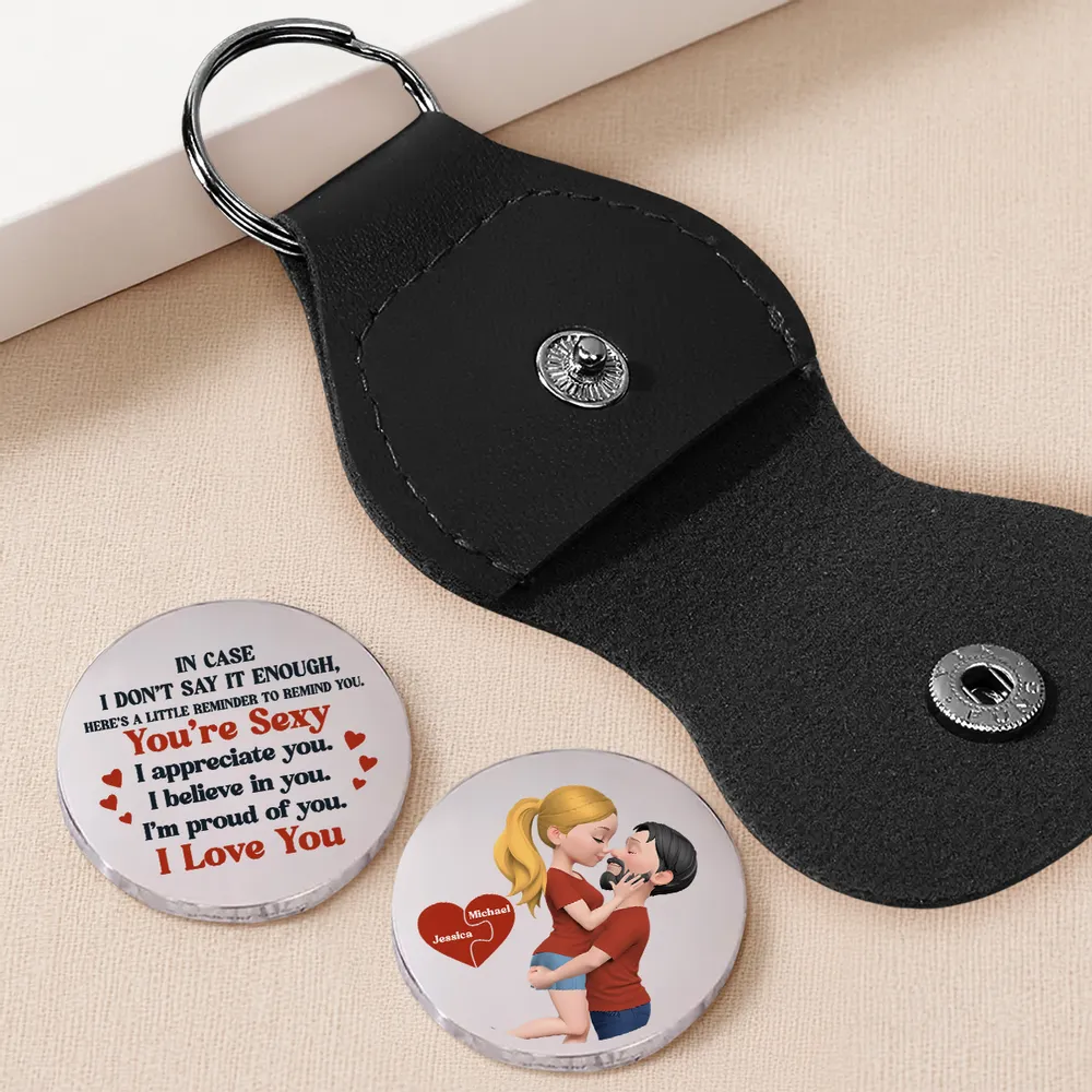 Personalized Pocket Hug Token With Love Message, Cute Couple Illustration, Unique Romantic Gift For Him Or Her - Image 2