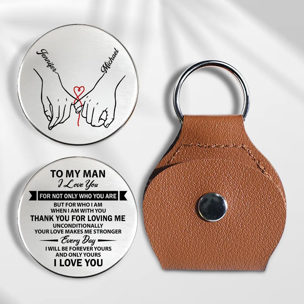 Pocket Hug Keepsake for My Man I Love You Quote Token Thoughtful Everyday Carry Love Gift Personalized Just for Him - Image 2