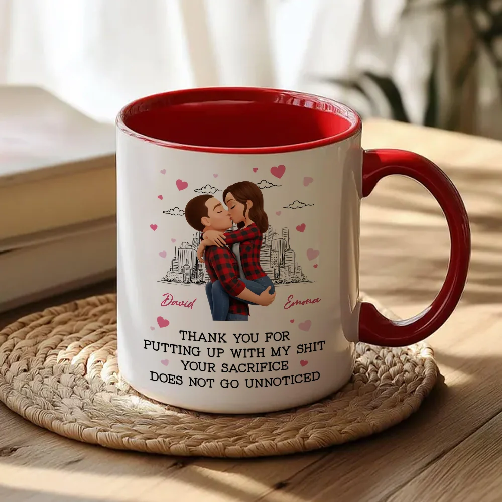 Thank You for Putting Up with My Sh*t - Personalized Mug - Funny Valentine's Day Gift for Her - Image 6