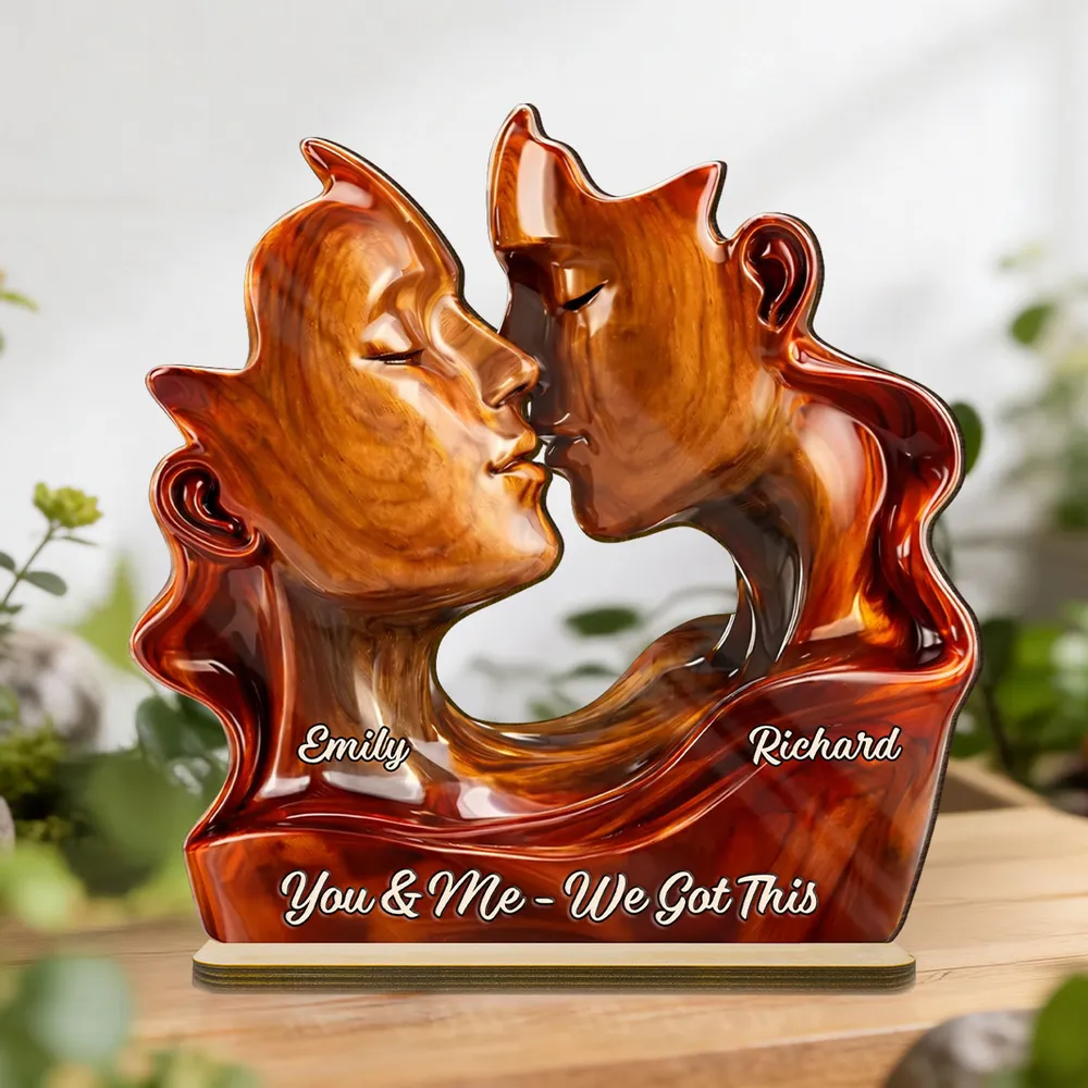 You & Me We Got This Personalized 2-Layer Wooden Plaque, Romantic Couple Keepsake for Anniversary or Valentine's Day Gift - Image 6