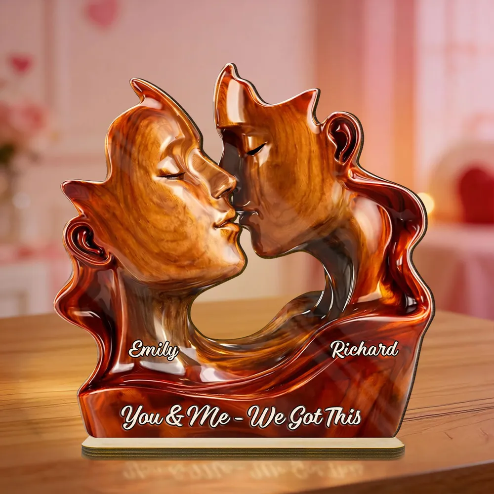 You & Me We Got This Personalized 2-Layer Wooden Plaque, Romantic Couple Keepsake for Anniversary or Valentine's Day Gift - Image 8