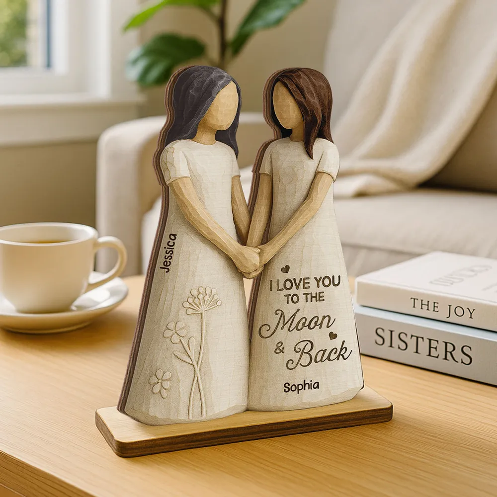Mother and Daughter Forever Keepsake Wooden Plaque, Personalized Rustic Home Decor, Thoughtful Unique Gift for Mom from Daughter - Image 2