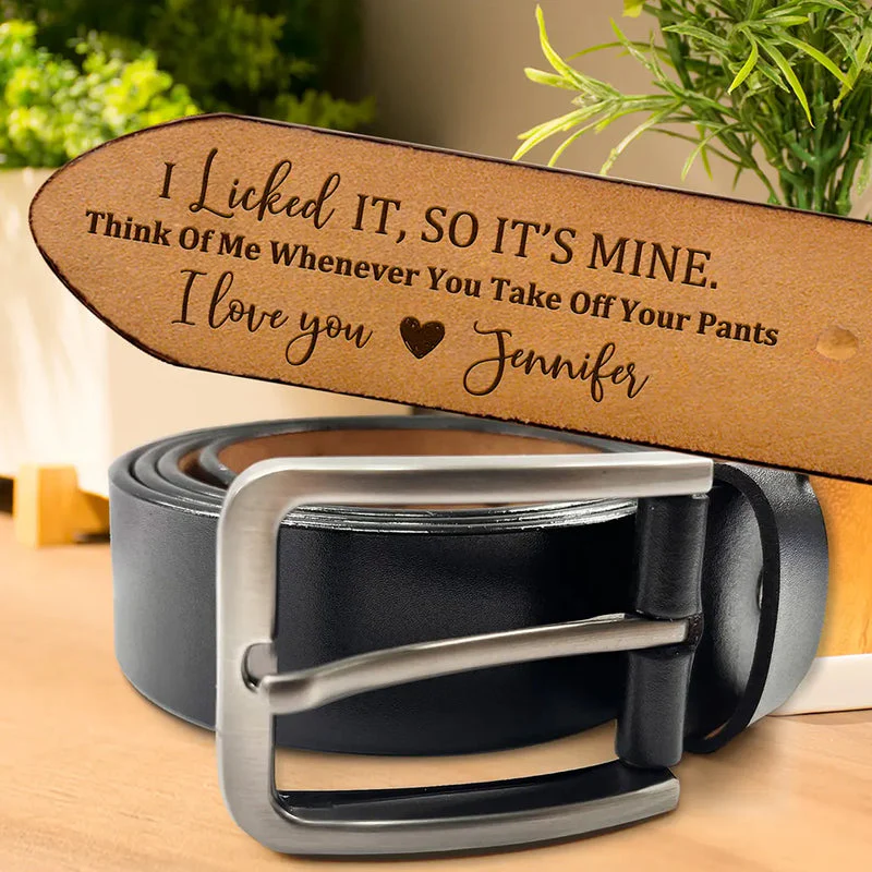 Personalized Leather Belt With Funny Love Quote For Husband Boyfriend, Sleek Buckle Daily Wear, Unique Gift - Image 2