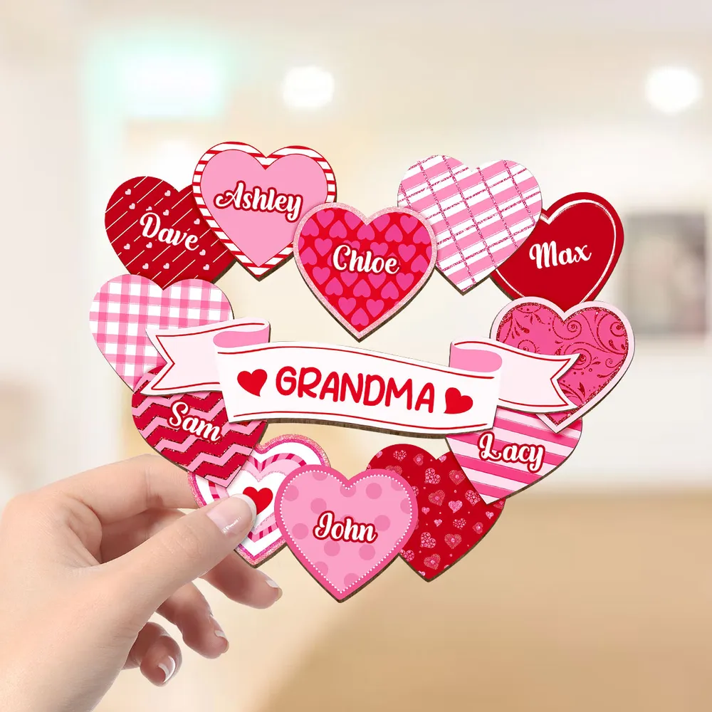 Grandma Sweethearts Acrylic Car Hanger, Personalized Heart Mirror Charm for Daily Smiles, Thoughtful Gift for Grandma - Image 8