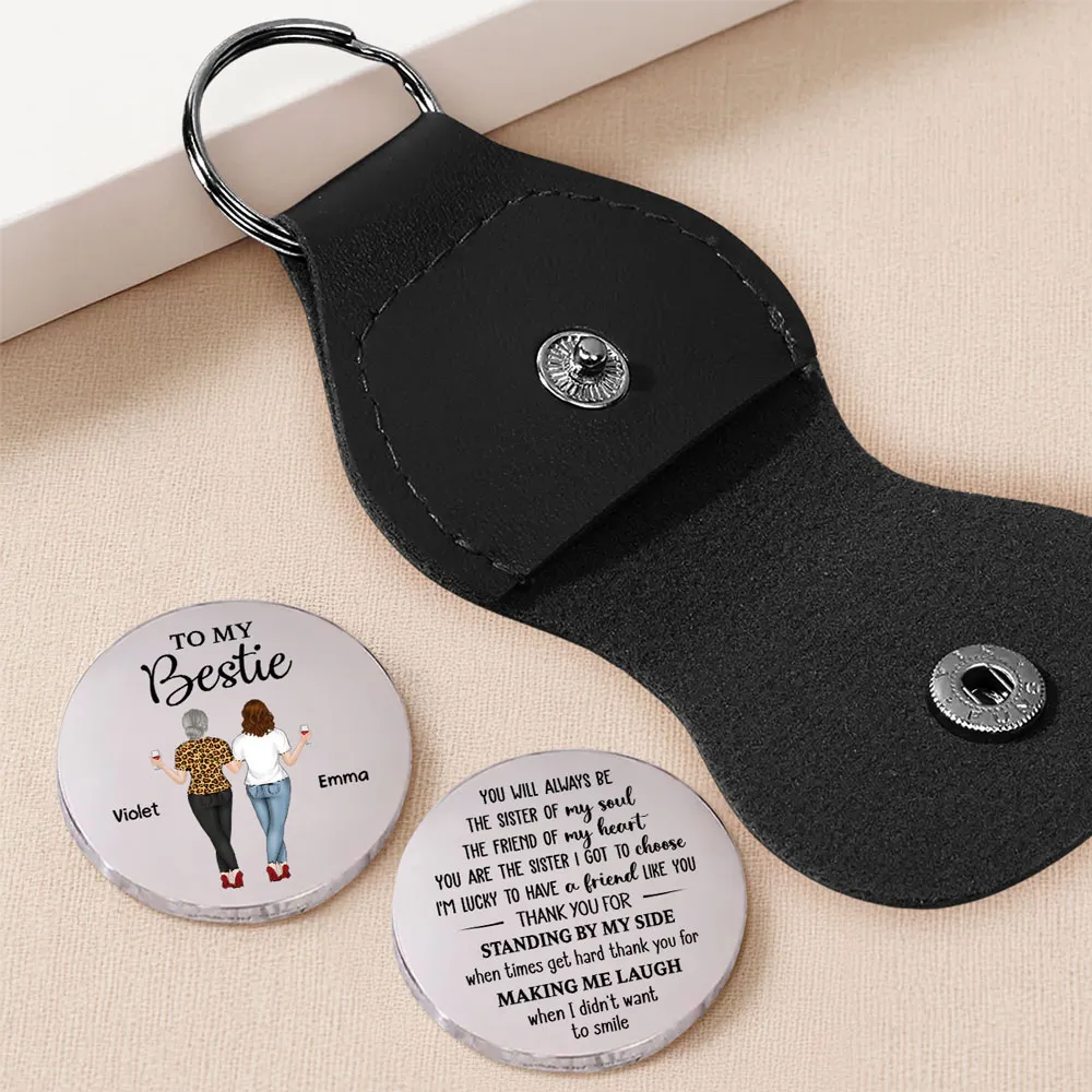 Pocket Hug Best Friend Keepsake with Soul Sister Quote, Personalized Unique Gift to Carry Daily Love and Support - Image 3