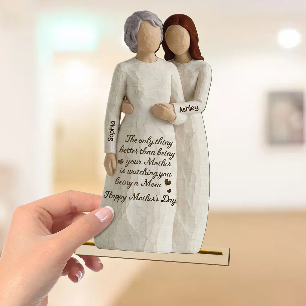 Custom 2-Layer Wooden Plaque with Sweet Motherhood Message - Meaningful New Mom Gift for Nursery or Living Room - Image 4