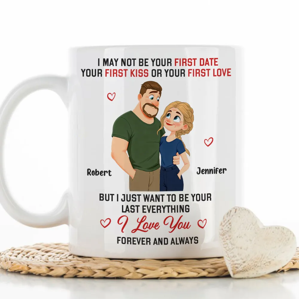 Personalized Ceramic Mug with Cute Cartoon Couple and I Love You Quote - Unique Romantic Gift for Him or Her - Image 2