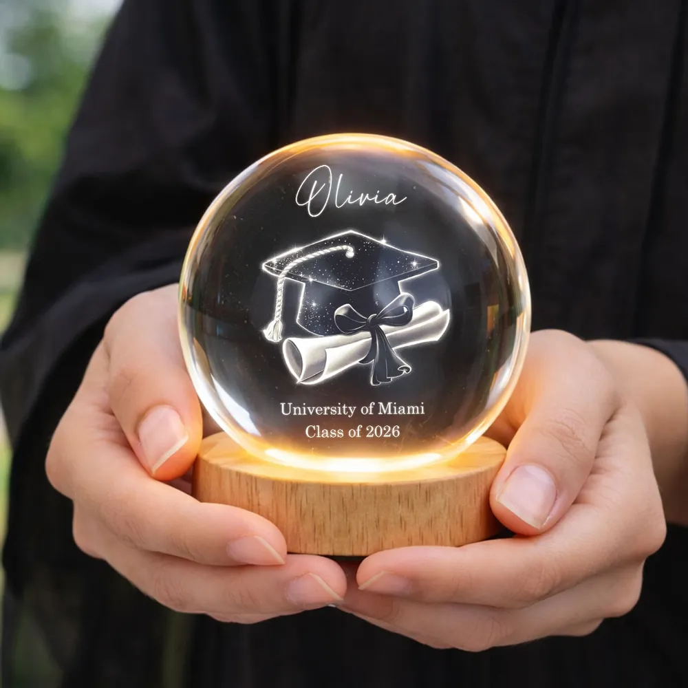Globe Lamp Personalized Graduation Keepsake Night Light for Desk or Nightstand, Heartfelt Gift for a Grad - Image 6