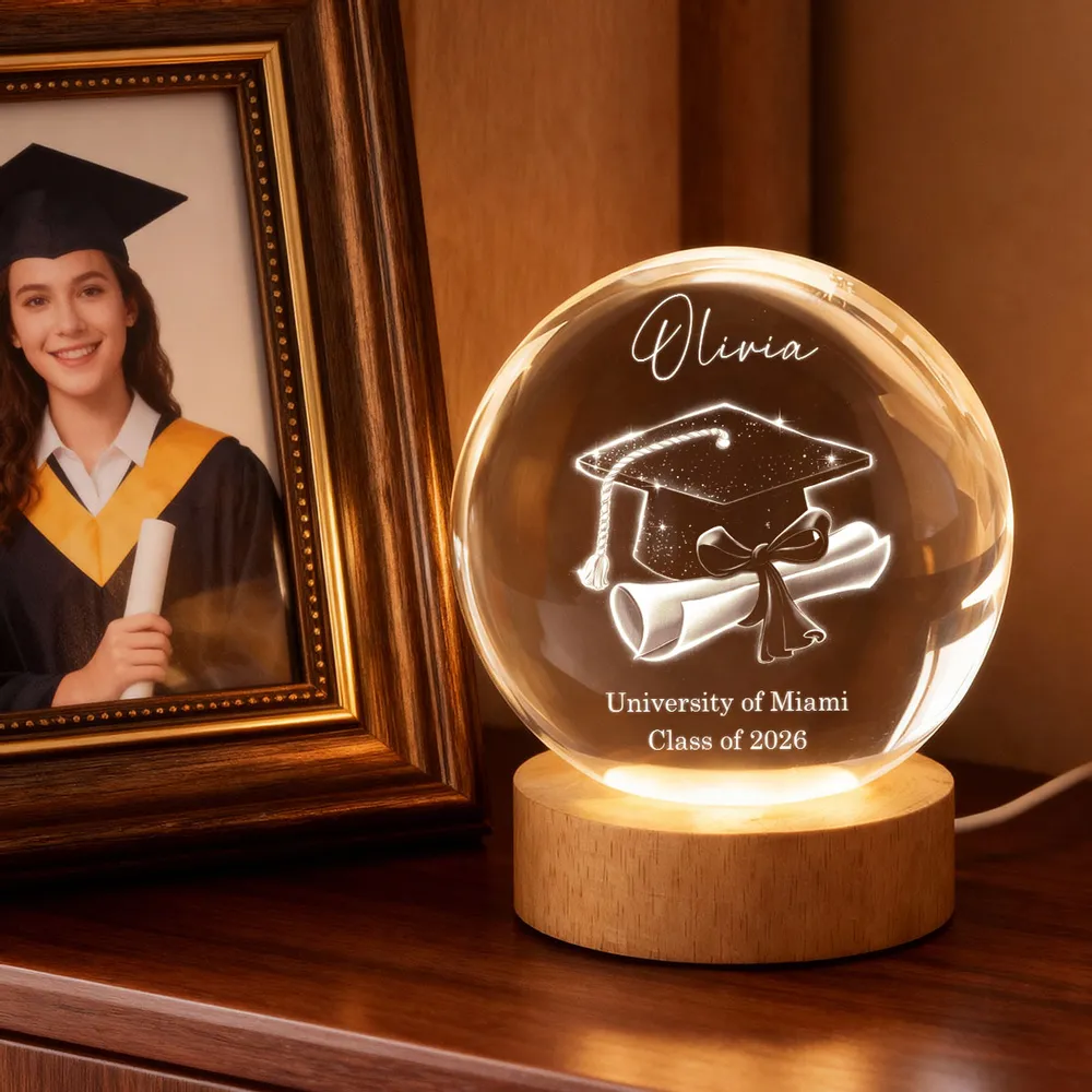 Globe Lamp Personalized Graduation Keepsake Night Light for Desk or Nightstand, Heartfelt Gift for a Grad - Image 8