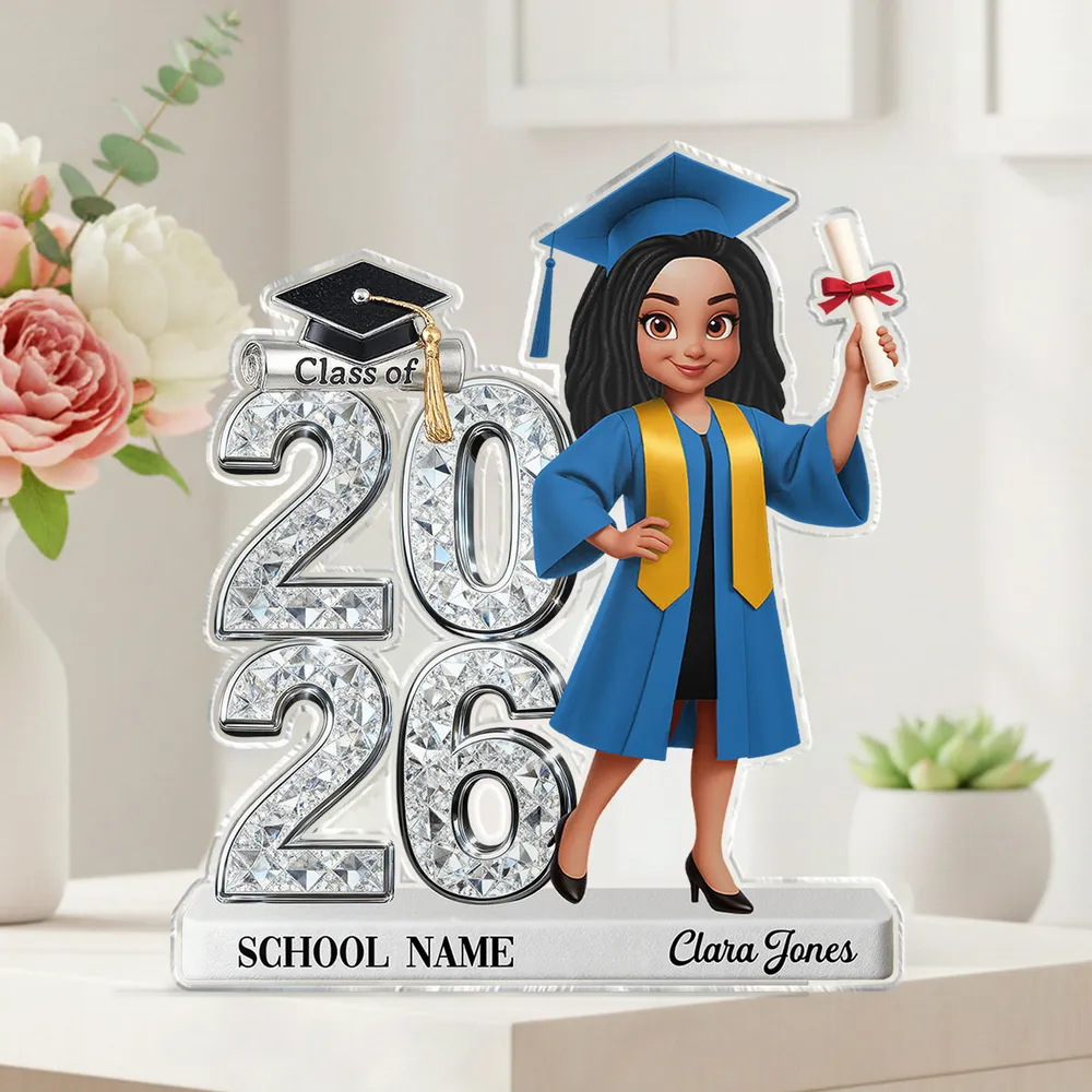 Shaped Acrylic Block Plaque Personalized Graduation Keepsake With Cap and Diploma - A Meaningful Gift for Your Grad - Image 5