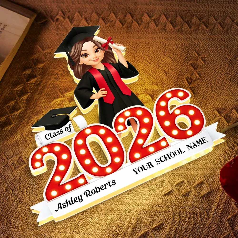Personalized Acrylic Light Box Class Of Graduation Design for Bedroom or Bookshelf Warm Glow Unique Gift - Image 7