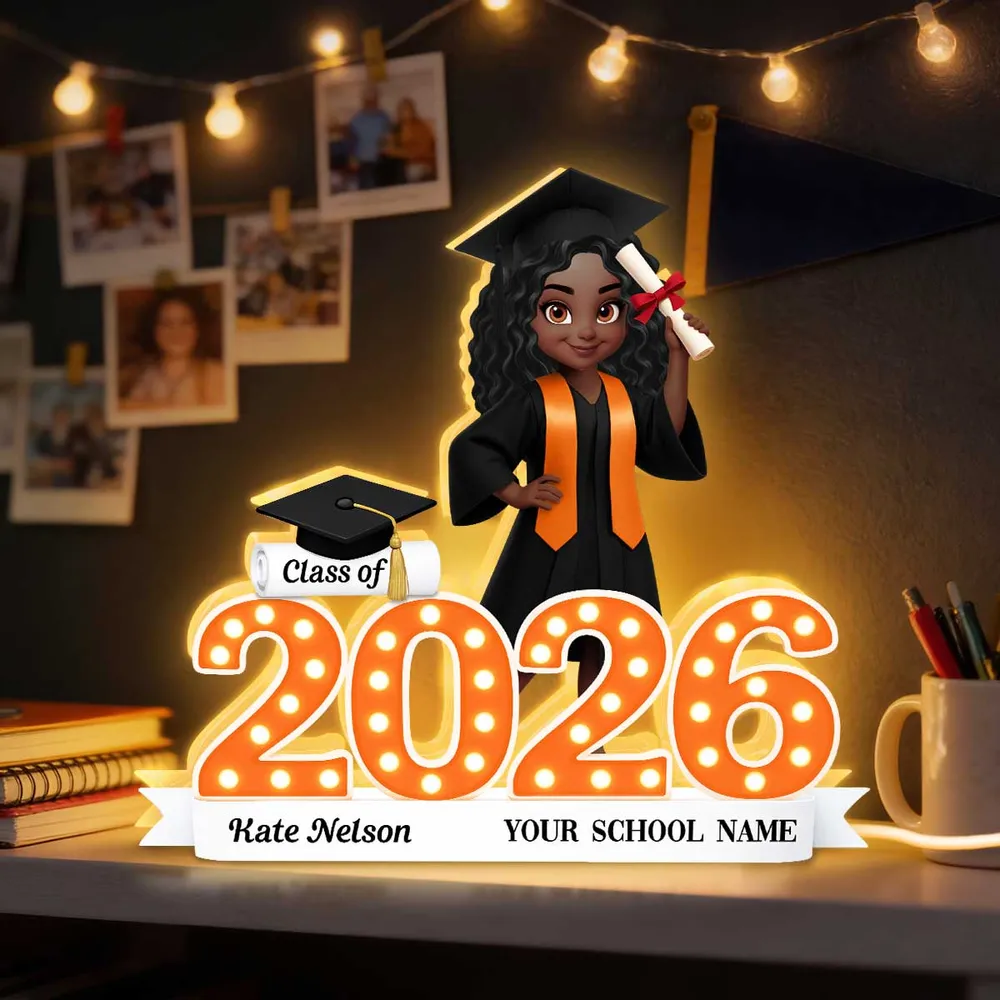 Personalized Acrylic Light Box Class Of Graduation Design for Bedroom or Bookshelf Warm Glow Unique Gift - Image 8
