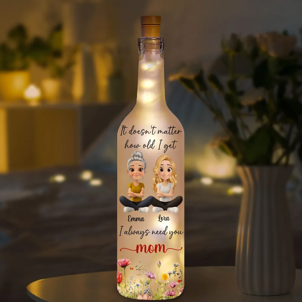 Always And Always Personalized Bottle Lamp, Sweet Mom Quote Light for Cozy Nights, Thoughtful Gift for Mom - Image 3