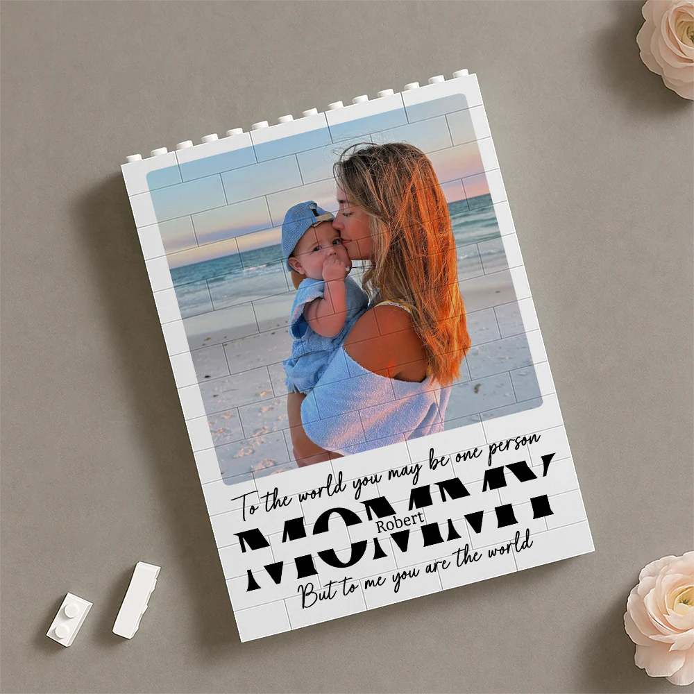 Custom PVC Building Brick Puzzle for Mom - Happy Mother's Day Photo Keepsake, Heartwarming Unique Gift - Image 3