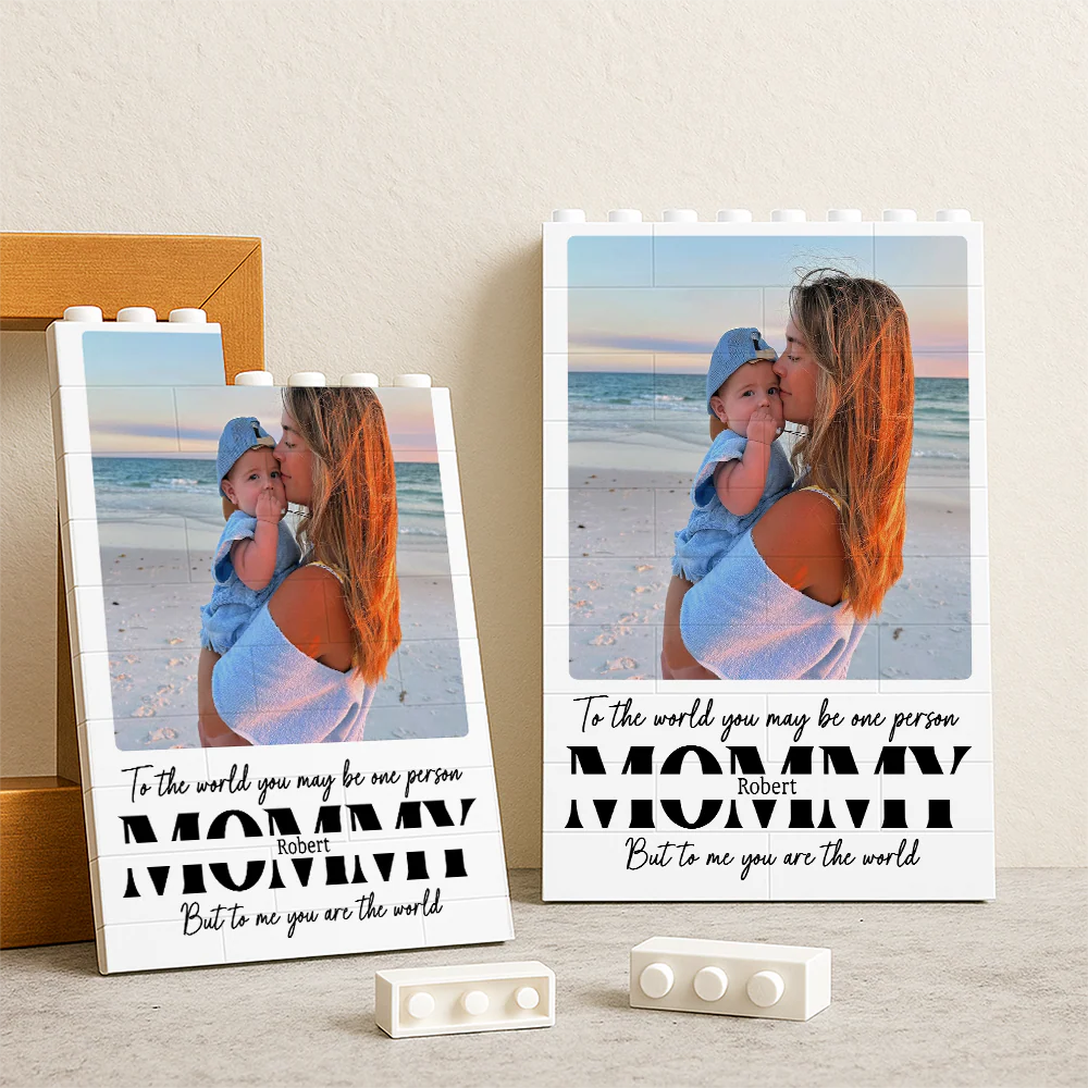 Custom PVC Building Brick Puzzle for Mom - Happy Mother's Day Photo Keepsake, Heartwarming Unique Gift - Image 4